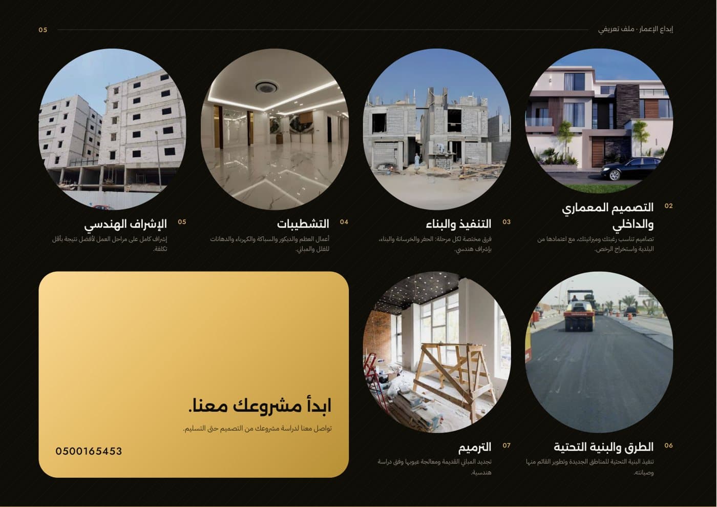 إبداع الإعمار والتخطيط للمقاولات، صفحة 3